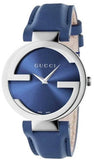 Gucci YA133322 Interlocking G Women's Watch – Blue Dial & Blue Leather Strap