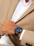 Maserati Competizione Chronograph Blue Dial Black Steel Strap Watch For Men - R8873600005