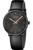 Calvin Klein K8M274CB High Noon Men's Watch – Sleek Black Dial & Black Leather Strap