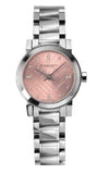 Burberry BU9223 The City Women's Diamond Watch – Pink Dial & Silver Steel Strap