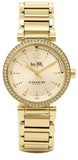 Coach 14502195 Sport Quartz Women's Watch – Gold Dial with Diamonds & Gold Steel Bracelet