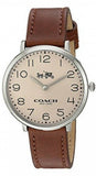 Coach Slim Easton 14502682 Women's Watch – White Dial with Brown Leather Strap