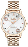 Coach Delancey 14502811 Women's Watch – White Dial with Rose Gold Tone Stainless Steel Strap
