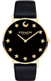 Coach Perry 14503042 Women's Watch – Black Dial with Black Leather Strap
