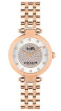 Coach Park 14503735 Women's Watch – Silver Dial with Rose Gold Steel Strap