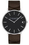 Coach Charles 14602156 Women's Watch – Black Dial with Brown Leather Strap
