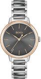 Hugo Boss Signature Grey Dial Silver Steel Strap Watch for Men - 1502569