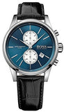 Hugo Boss 1513283 Jet Men's Watch – Blue Dial & Black Leather Strap