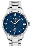 Hugo Boss 1513487 Governer Quartz Men's Watch – Blue Dial & Silver Steel Strap