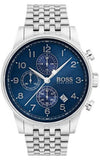 Hugo Boss 1513498 Navigator Chronograph Men's Watch – Blue Dial & Silver Steel Bracelet