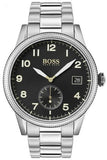 Hugo Boss 1513671 Legacy Men's Watch – Black Dial & Silver Steel Strap