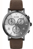 Hugo Boss 1513690 Spirit Men's Watch – White Dial & Brown Nylon Strap