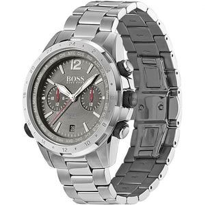Hugo Boss Nomad Grey Dial Silver Steel Strap Watch for Men - 1513774