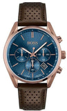 Hugo Boss 1513817 Champion Men's Watch – Blue Dial & Brown Leather Strap