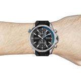 Hugo Boss Globetrotter Black Dial Black Silicone Strap Watch for Men - 1513820