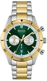 Hugo Boss 1513872 Santiago Men's Watch – Green Dial & Two-Tone Steel Bracelet