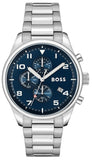 Hugo Boss 1513989 View Chronograph Men's Watch – Blue Dial & Silver Steel Strap