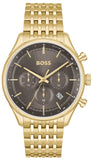 Hugo Boss 1514051 Gregor Chronograph Men's Watch – Grey Dial & Gold Steel Strap