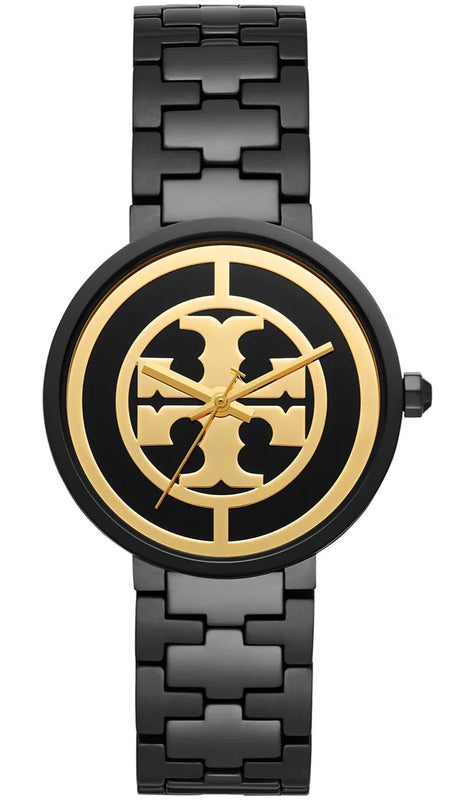 Tory Burch Reva Black Dial Black Steel Strap Watch for Women - TBW4036