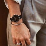 Daniel Wellington DW00100202 Petite Ashfield Women’s Watch – Black Dial with Matte Black Mesh Strap