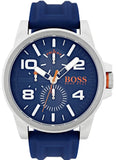 Hugo Boss 1550008 Detroit Quartz Men's Watch – Blue Dial & Blue Silicone Strap