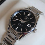 Tag Heuer Carrera Automatic Black Dial Silver Steel Strap Watch for Men - WAR211A.BA0782
