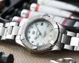 Tag Heuer Aquaracer Diamonds Women's Watch WBD131B.BA0748 – Mother of Pearl Dial with Silver Steel Strap