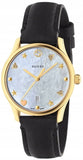 Gucci YA1264044 G-Timeless Women's Watch – Mother of Pearl Dial & Black Leather Strap