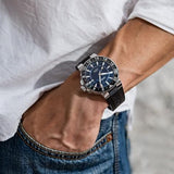 Oris Aquis Date Blue Dial Black Rubber Strap Watch for Men - 0173377304152-0742464EB