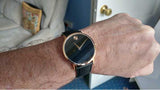 Movado 0607196 Museum Classic Men's Watch – Black Dial & Black Leather Strap