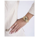 Guess GW0552L2 Fusion Chronograph Women’s Watch – Gold Dial & Gold Steel Strap