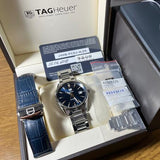 Tag Heuer Carrera Quartz Blue Dial Silver Steel Strap Watch for Women - WAR1112.BA0601