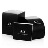 Armani Exchange AX2179 Hampton Men's Chronograph Watch – Bold Black Dial & Polished Silver Steel Bracelet
