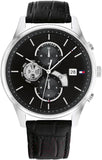 Tommy Hilfiger 1710502 Weston Chronograph Men's Watch – Black Dial & Black Leather Strap