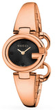 Gucci YA134509 Guccissima Collection Quartz Women's Watch – Black Dial & Rose Gold Steel Bracelet