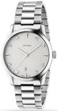 Gucci YA1264028A G-Timeless Women's Watch – White Dial & Silver Steel Bracelet