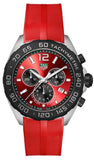 Tag Heuer Formula 1 Chronograph CAZ101AN.FT8055 Men's Watch – Red Dial with Red Rubber Strap