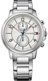 Tommy Hilfiger 1781819 Claudia Quartz Women's Watch – White Dial & Silver Steel Strap