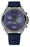 Tommy Hilfiger 1781979 Ari Quartz Diamonds Women's Watch – Blue Dial & Blue Leather Strap