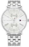 Tommy Hilfiger 1782068 Jenna Quartz Women's Watch – White Dial & Silver Steel Strap