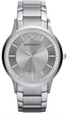 Emporio Armani AR11189 Renato Quartz Men's Watch – Silver Dial with Silver Steel Strap