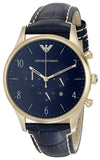 Emporio Armani AR1862 Chronograph Men's Watch – Midnight Blue Dial & Blue Leather Strap