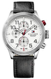 Tommy Hilfiger 1791138 Trent Multifunction Men's Watch – White Dial & Black Leather Strap