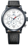 Tommy Hilfiger 1791235 Jake Quartz Multi-Function Men's Watch – White Dial & Black Leather Strap