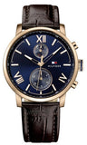 Tommy Hilfiger 1791308 Aiden Quartz Men's Watch – Blue Dial & Brown Leather Strap
