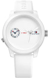 Tommy Hilfiger 1791324 Denim Men's Watch – White Dial & White Rubber Strap