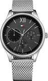 Tommy Hilfiger 1791415 Damon Chronograph Quartz Men's Watch – Black Dial & Silver Mesh Bracelet