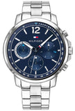 Tommy Hilfiger 1791534 London Chronograph Quartz Men's Watch – Blue Dial & Silver Steel Strap