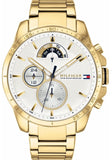 Tommy Hilfiger 1791538 Iconic Quartz Men's Watch – White Dial & Gold Steel Bracelet