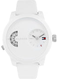 Tommy Hilfiger 1791558 Denim Men's Watch – White Dial & White Rubber Strap